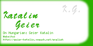 katalin geier business card